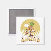 Retro stijl "Aloha" tekst ontwerp Magneet (Voorkant / Achterkant)