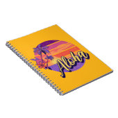 Retro stijl "Aloha" tekst ontwerp Notitieboek (Rechterzijde)
