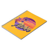 Retro stijl "Aloha" tekst ontwerp Notitieboek (Linkerzijde)