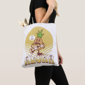 Retro stijl "Aloha" tekst ontwerp Tote Bag (Dichtbij)