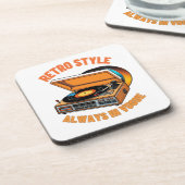 Retro stijl, altijd in Vogue Bier Onderzetter (Linkerzijde)