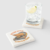 Retro stijl, altijd in Vogue Stenen Onderzetter (Zijkant)