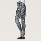Retro stijl Antiek glaspatroon Leggings (Links)