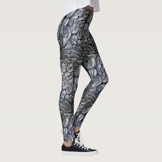 Retro stijl Antiek glaspatroon Leggings (Rechts)