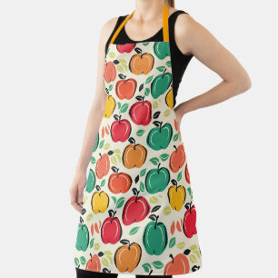 Retro Stijl Appelboomgaard Oogst Jaren 50 Schort