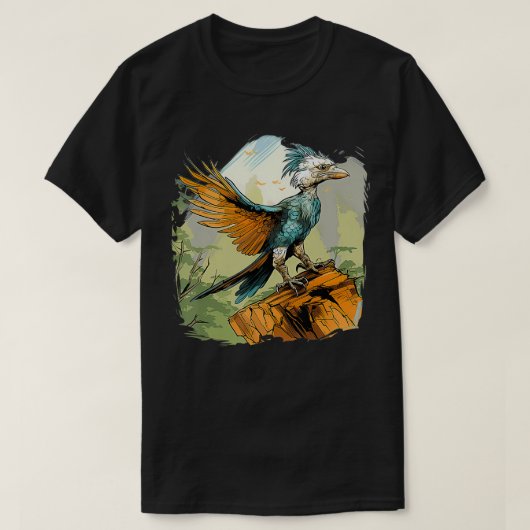 Retro stijl Archaeopteryx T-shirt (Design voorkant)