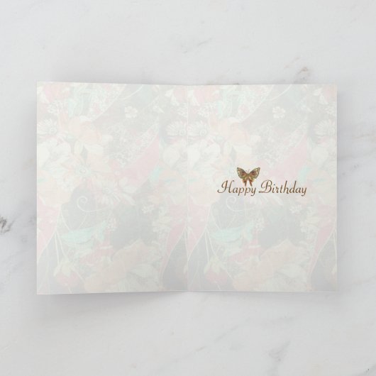 Retro stijl Art Deco Verjaardag Kaart (Binnen)