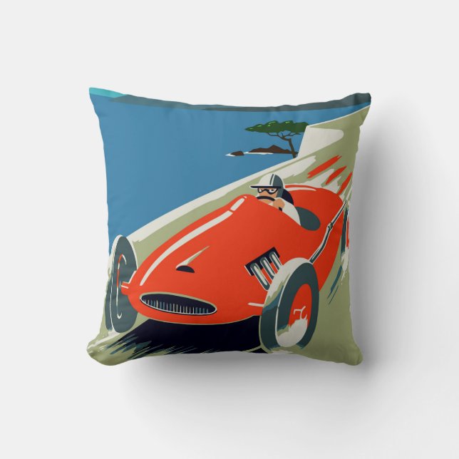 Retro stijl auto Grand Prix Rivièra Kussen (Voorkant)