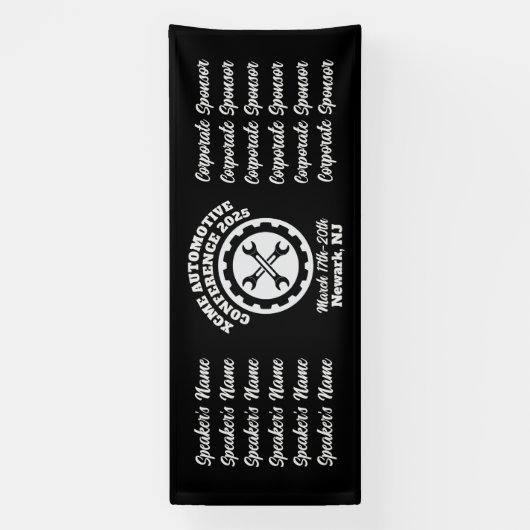 Retro-stijl Automobielconferentie Spandoek (Verticaal)