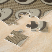 Retro stijl avocado patroon legpuzzel (Zijkant)