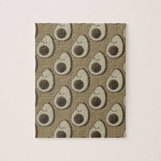 Retro stijl avocado patroon legpuzzel (Verticaal)