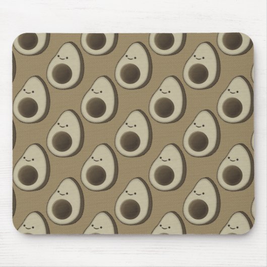 Retro stijl avocado patroon muismat (Voorkant)