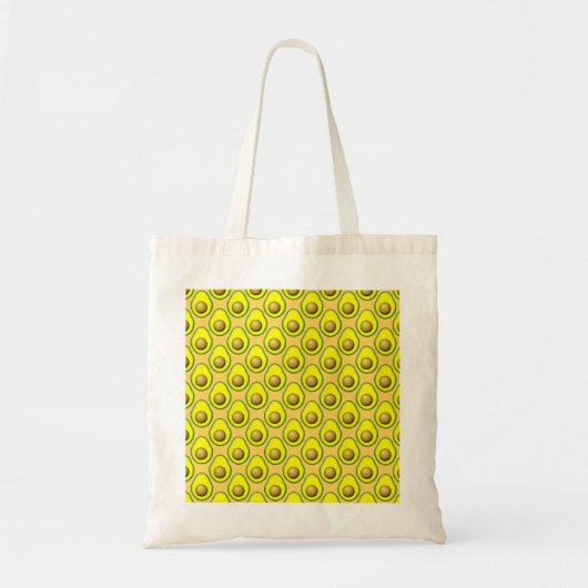 Retro stijl avocado patroon tote bag (Voorkant)