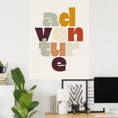 Retro Stijl Avonturen Poster (Thuiskantoor)