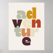 Retro Stijl Avonturen Poster (Voorkant)