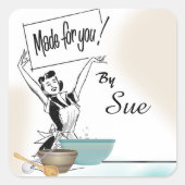 Retro stijl bakken Stickers (Voorkant)