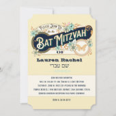 Retro stijl Bat Mitzvah  Kaart (Voorkant)