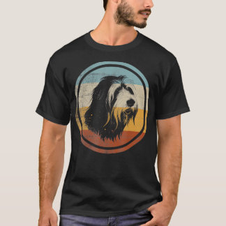 Retro stijl Bearded Collie Dog T-shirt