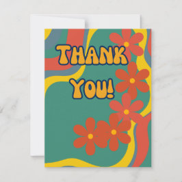 Retro stijl bedankkaart