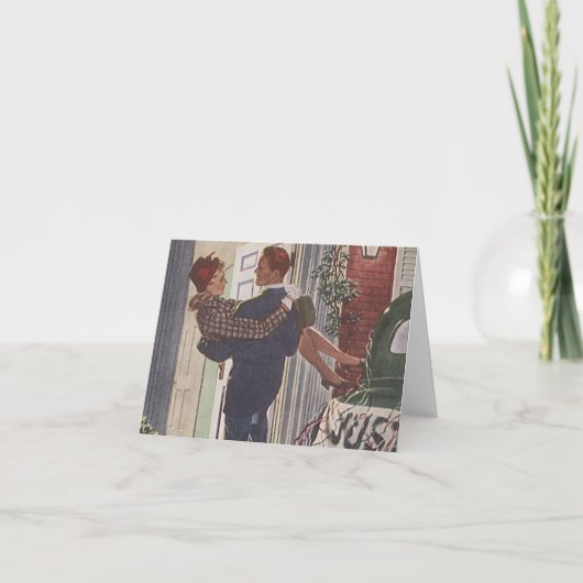 Retro Stijl Bedankt Kaarten Huwelijk Nieuwgehuwden (Voorkant)