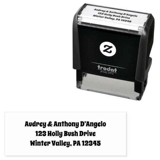 Retro stijl belettering Aangepast retouradres Zelfinktende Stempel (In situ)