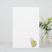 retro - stijl bier grafisch briefpapier (Staand voorkant)