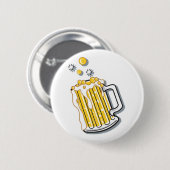 retro - stijl bier grafisch ronde button 5,7 cm (Voorkant /achterkant)