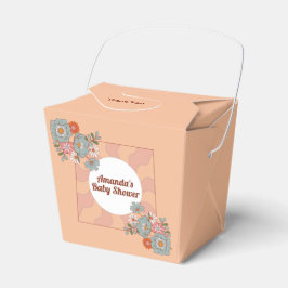 Retro Stijl Bloem Baby shower Favor Box Bedankdoosjes
