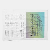 Retro stijl Bristol Slogan Bord 2026 Theedoek (Horizontaal)