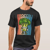 Retro  stijl Broccoli Vegan T-shirt (Voorkant)