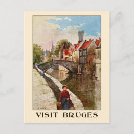  retro-stijl Brugge reizen en reizen Briefkaart