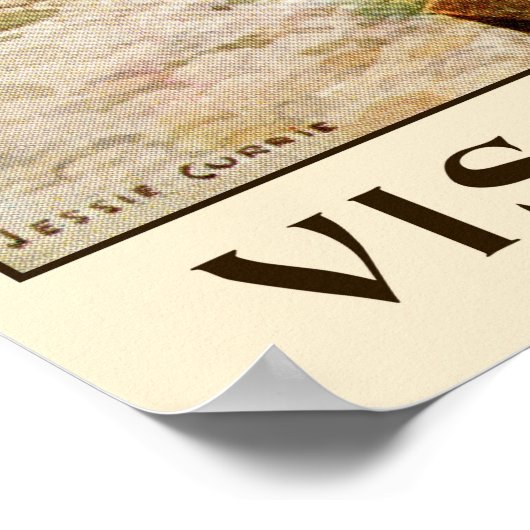  retro-stijl Brugge reizen en reizen Poster (Hoek)