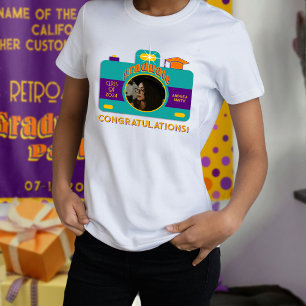 Retro stijl Camera Art Afstuderen foto gepersonali T-shirt