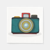 Retro stijl camera papier servetten (Voorkant)