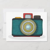 Retro stijl camera uitnodigingen (Voorkant)