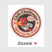 Retro Stijl Cartoon Chili met Controller Gamer Sticker (Vel)