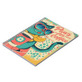 Retro-stijl cartoon met een te grote zonnebril notitieboek (Linkerzijde)