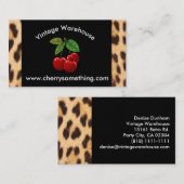 Retro  stijl Cherry Print Visitekaartje (Voorkant / Achterkant)