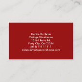 Retro  stijl Cherry Print Visitekaartje (Achterkant)