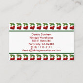 Retro  stijl Cherry Print Visitekaartje (Achterkant)