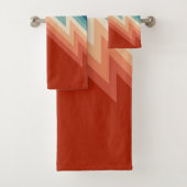 Retro stijl chevron patroon bad handdoek (Insitu)