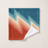 Retro stijl chevron patroon bad handdoek (Wasdoekje)
