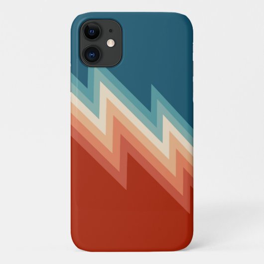 Retro stijl chevron patroon Case-Mate iPhone case (Achterkant)