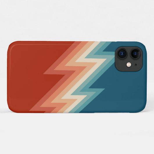 Retro stijl chevron patroon Case-Mate iPhone case (Achterkant (horizontaal))