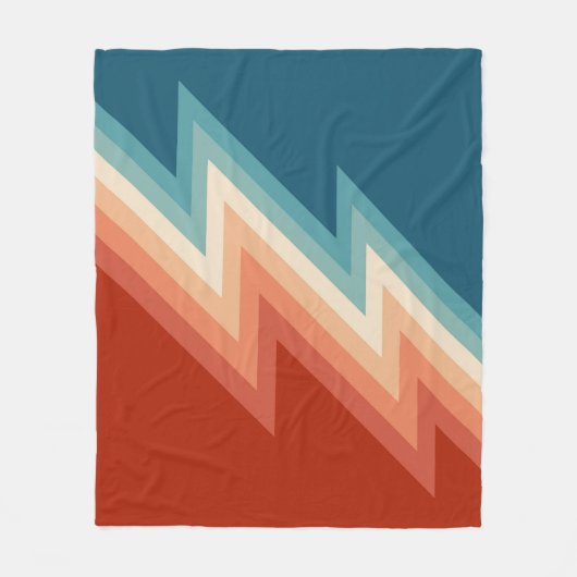 Retro stijl chevron patroon fleece deken (Voorkant)