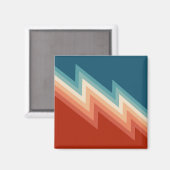 Retro stijl chevron patroon magneet (Voorkant / Achterkant)