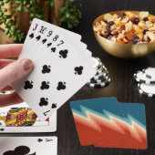 Retro stijl chevron patroon pokerkaarten (Insitu)