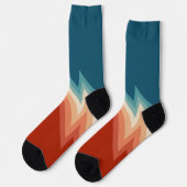 Retro stijl chevron patroon sokken (Links)