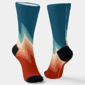 Retro stijl chevron patroon sokken (Gebogen)