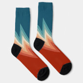 Retro stijl chevron patroon sokken (Rechts)